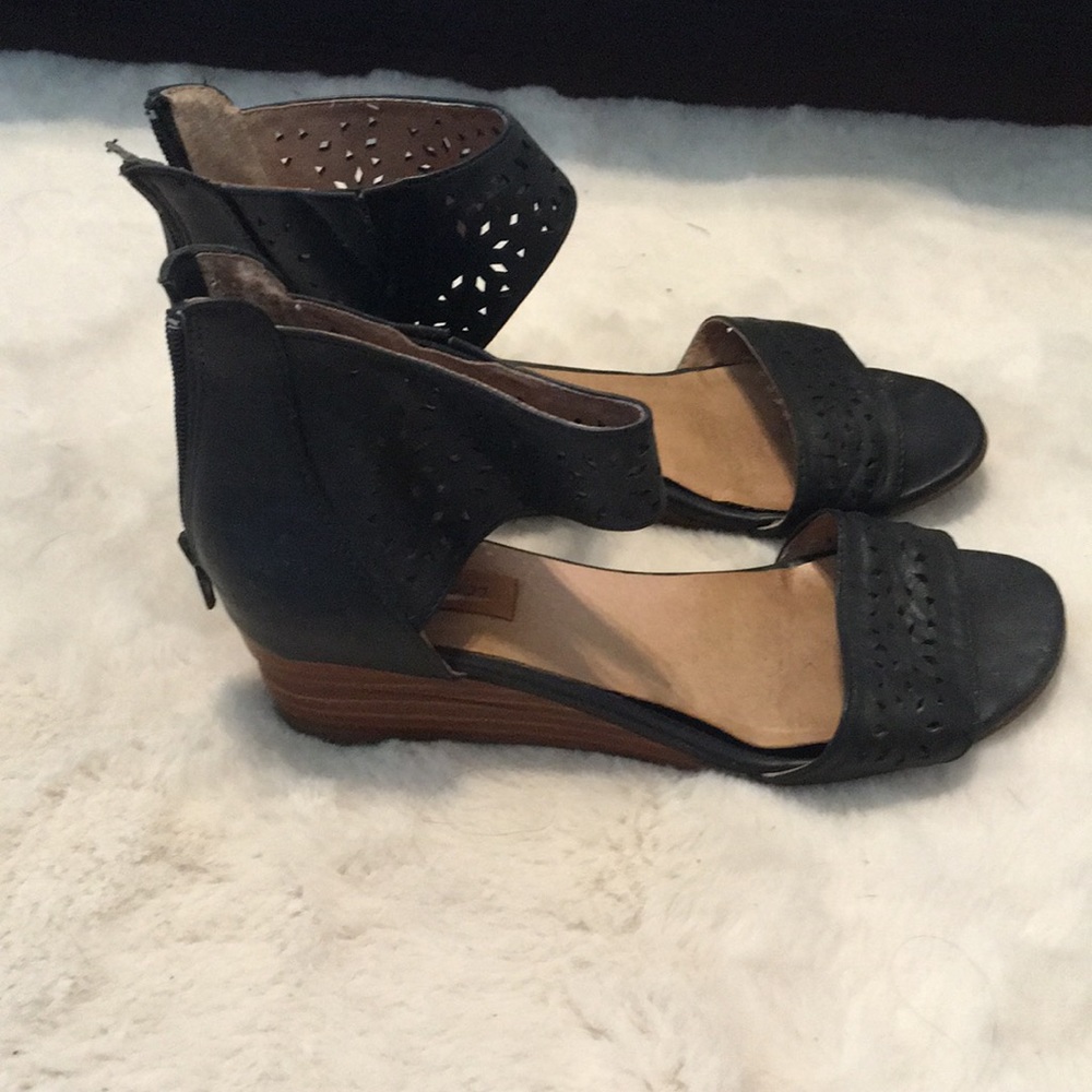 Mix Mooz black wedge heel sandal